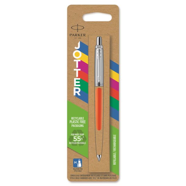 Parker kuglepen Jotter 55% recycled blister orange