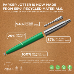 Parker kuglepen Jotter 55% recycled blister gr�n