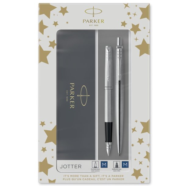 Parker Duos�t Jotter CT kuglepen+fyldepen s�lv