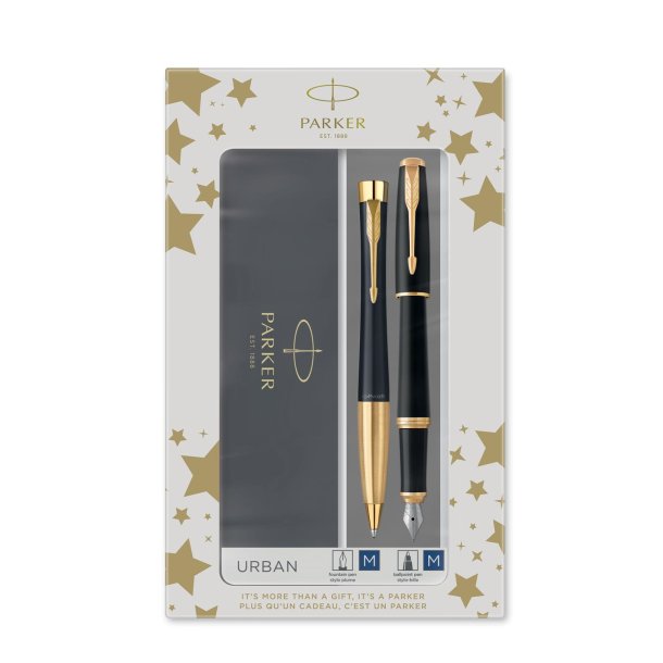 Parker Duos�t Urban GT kuglepen+fyldepen mat sort