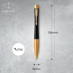 Parker Duos�t Urban GT kuglepen+fyldepen mat sort