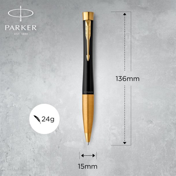 Parker Duos�t Urban GT kuglepen+fyldepen mat sort