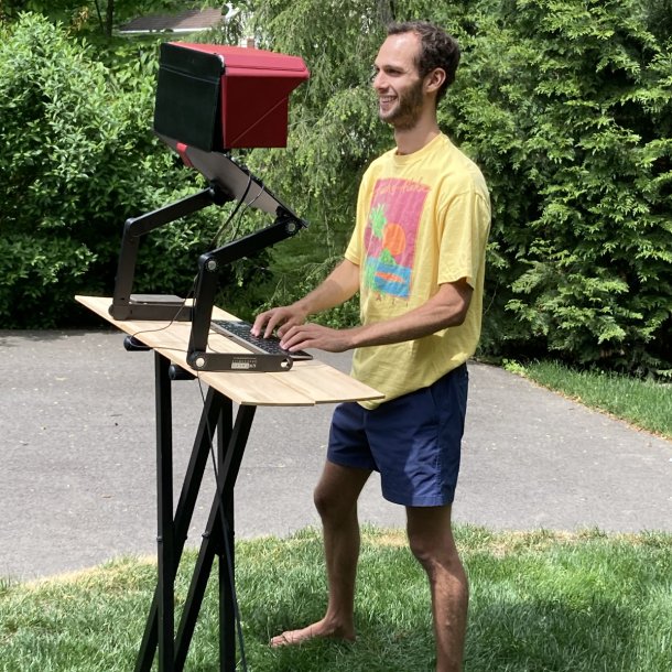 Sun Shade &amp; Privacy LUX Hood Stand Universal 12-14'', Red