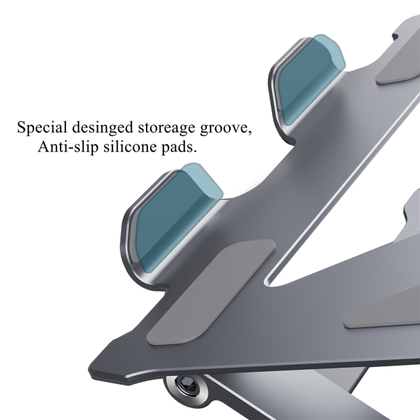 Philbert Laptop/Tablet Stand/Desk Universal w/key, SpaceGray