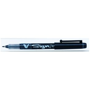 Filtpen m/h�tte V-Signpen 2,0 sort