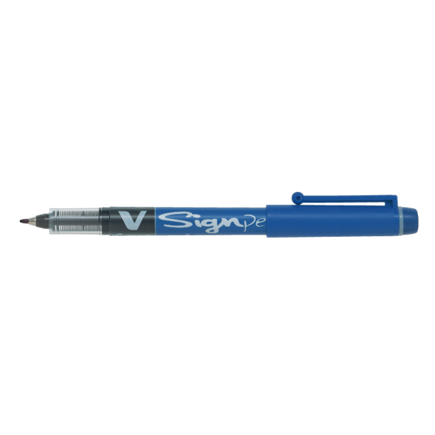 Filtpen m/h�tte V-Signpen 2,0 bl�