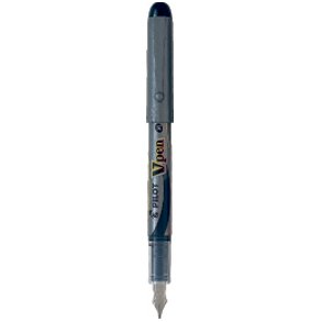 Fyldepen V-Pen Silver m/htte sort
