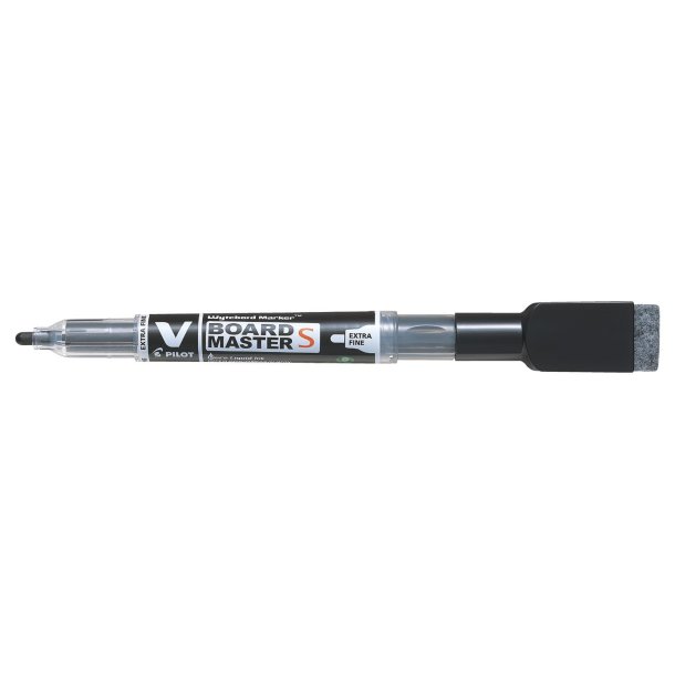 V Board Master Small EF bullet tip black w/eraser and magnet