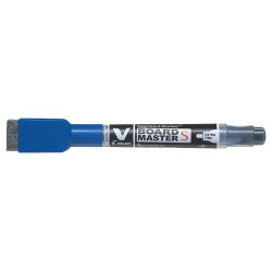  V Board Master Small EF bullet tip blue w/eraser and magnet