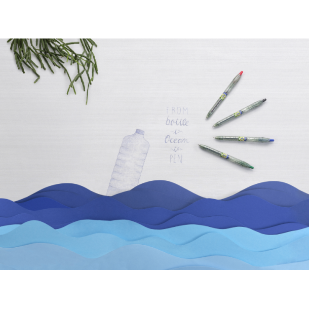 Kuglepen m/klik B2P Ecoball medium bl�