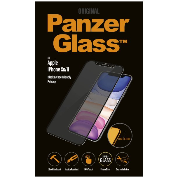 PanzerGlass iPhone XR/11 Privacy, Black (Case Friendly)
