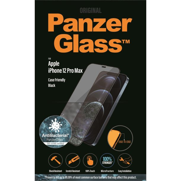PanzerGlass iPhone 12 Pro Max (CF), Black (AB)