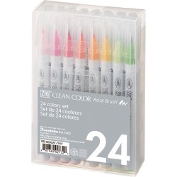 Zig Clean Color Pensel Pen st m. 24 stk