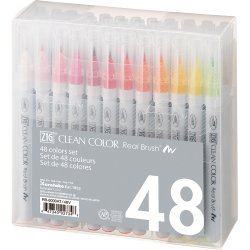 Zig Clean Color Pensel Pen St med 48 stk