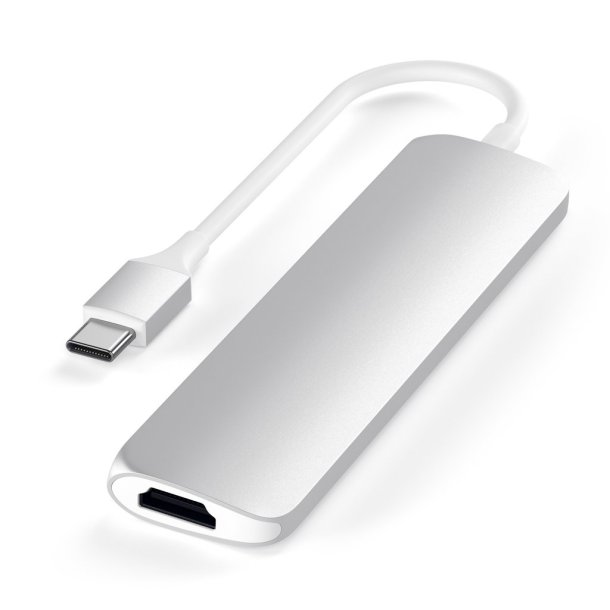 Satechi Slim Aluminum Type-C Multi-Port Adapter 4K, Silver