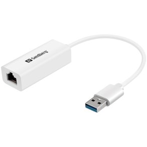 USB3.0 Gigabit Network Adapter, White