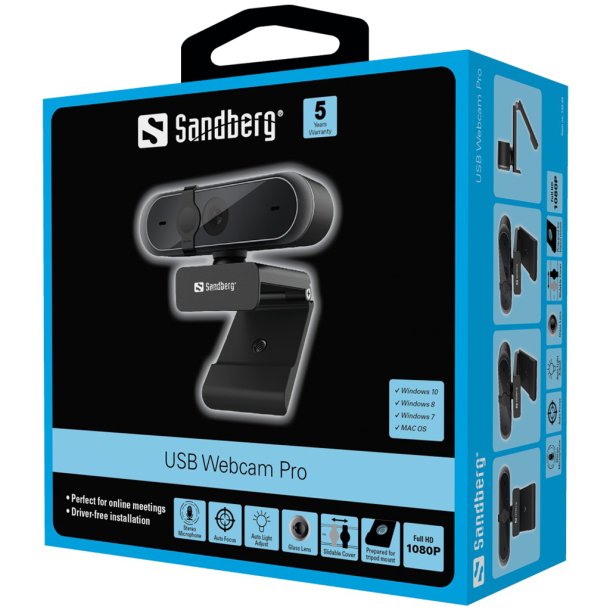 Sandberg USB Webcam Pro, Black