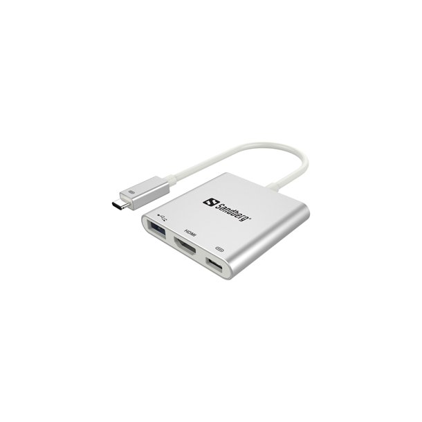 USB-C Mini Dock HDMI+USB, White