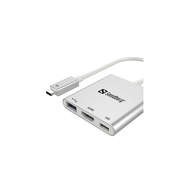 USB-C Mini Dock HDMI+USB, White
