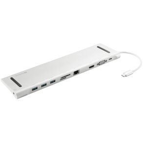 USB-C 10-in-1 Docking Station, Alu
