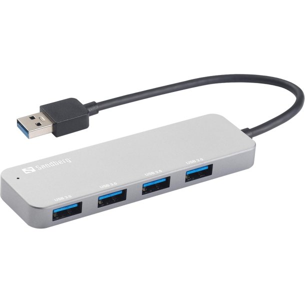 USB 3.0 Hub 4 ports SAVER, Silver