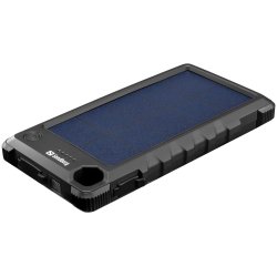 10.000 mAh Outdoor Solar PowerBank, Black
