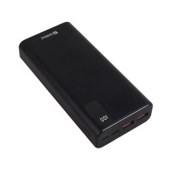 20.000 mAh PD 20W PowerBank USB-C, Black