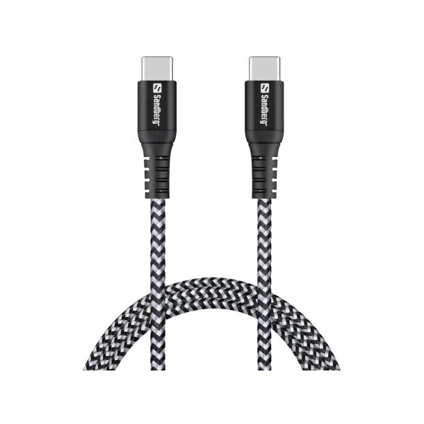USB-C to USB-C Cable Survivor, Black/White (1m)