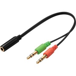Headset Converter Mobile to PC, Black