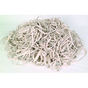 Gummib�nd 160x5,0mm hvid (500g)
