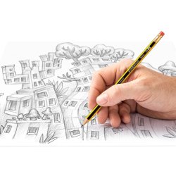 Blyant Noris m/topgummi HB