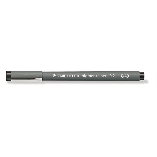 Fineliner pigment liner 0,2mm sort