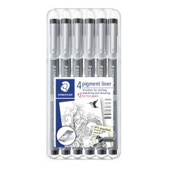 Fineliner pigment liner ass sort (6)