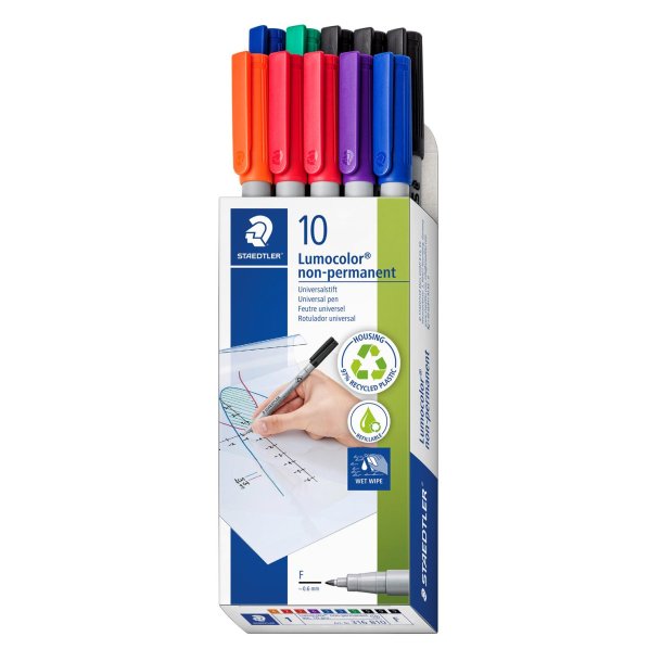 Marker Lumocolor Non-P 0,6mm ass (10)