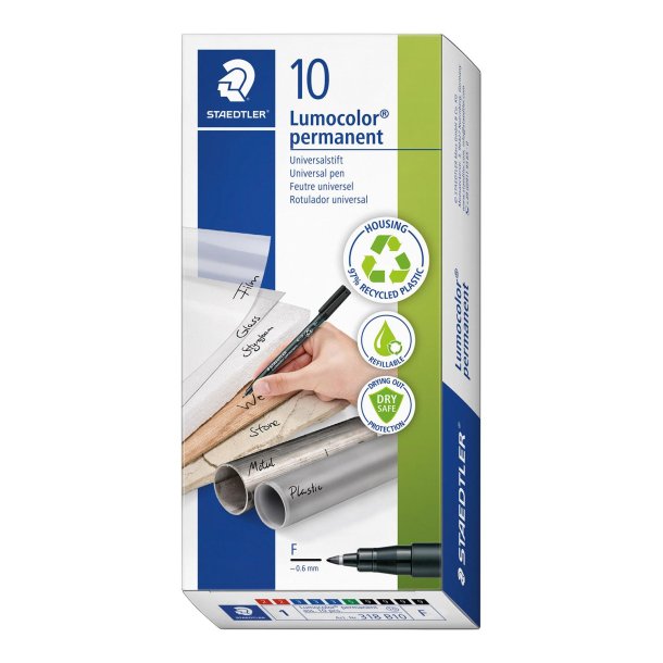 Marker Lumocolor Perm 0,6mm ass (10)