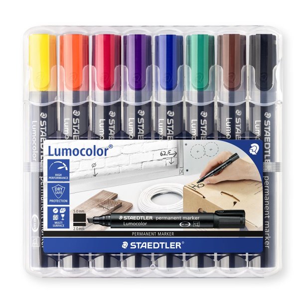Marker Lumocolor Perm skr 2-5mm ass (8)