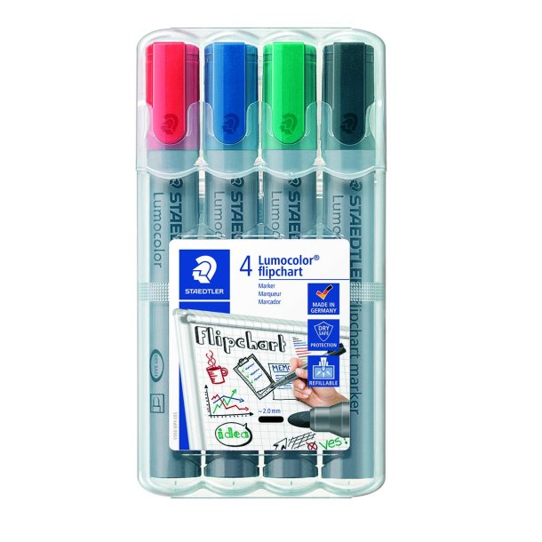 Marker Lumocolor flipchart rund 2mm ass (4)