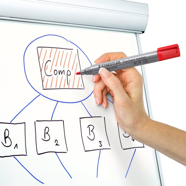 Marker Lumocolor flipchart rund 2mm ass (4)