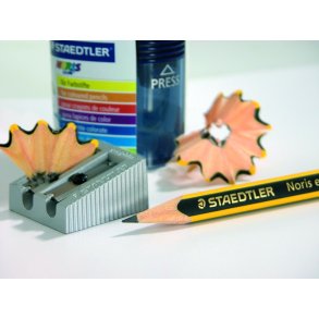 Blyantspidser metal dobbelt hul 10,2mm