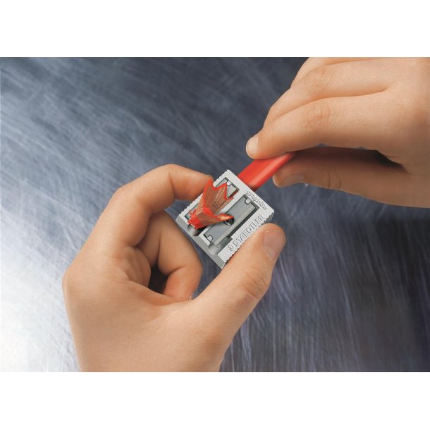 Blyantspidser metal dobbelt hul 10,2mm