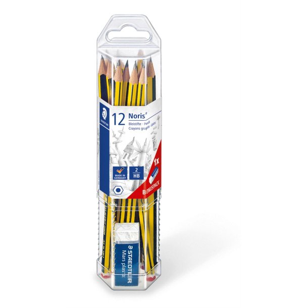 Blyant Noris HB + viskel�der (12)