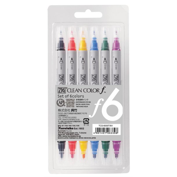 ZIG Clean Color f - St m.6 farver