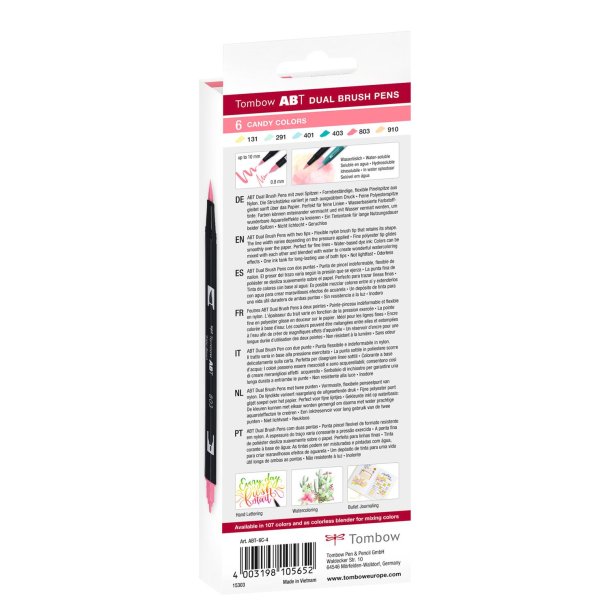 Marker Tombow ABT Dual Brush 6C-4 Candy carton (6)