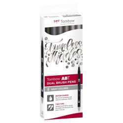 Marker Tombow ABT Dual Brush 6C-6 Grey colors carton (6)