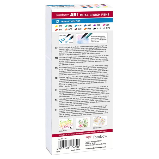 Marker Tombow ABT Dual Brush 12P-1 Basic (12)