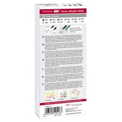 Marker Tombow ABT Dual Brush 12P-3 grey colours (12)