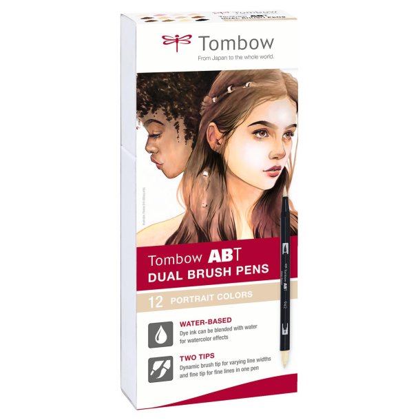 Marker Tombow ABT Dual Brush 12P-4 Portrait colours (12)