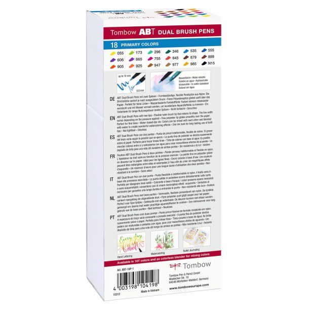 Marker Tombow ABT Dual Brush 18P-1 Basic 1 (18)