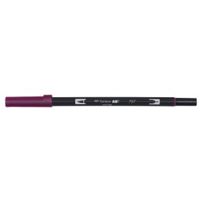 Marker Tombow ABT Dual Brush 757 port red