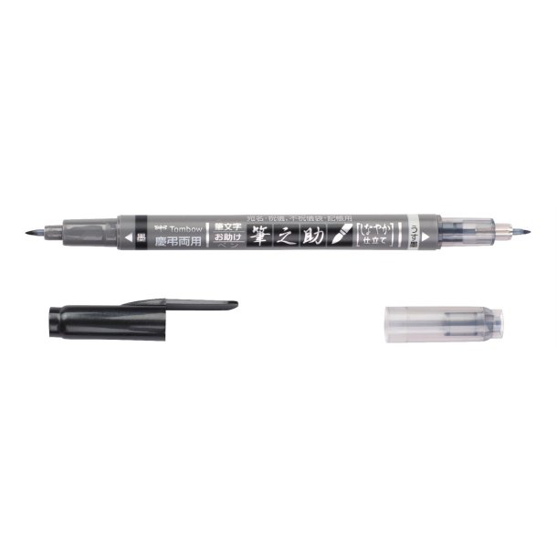 Marker Tombow Fudenosuke TWIN bl�d sort/gr�